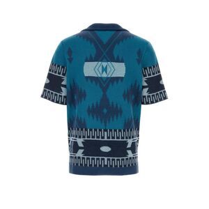 ALANUI Geometric Knit Short Sleeve Shirt Men PRINTED Shirts